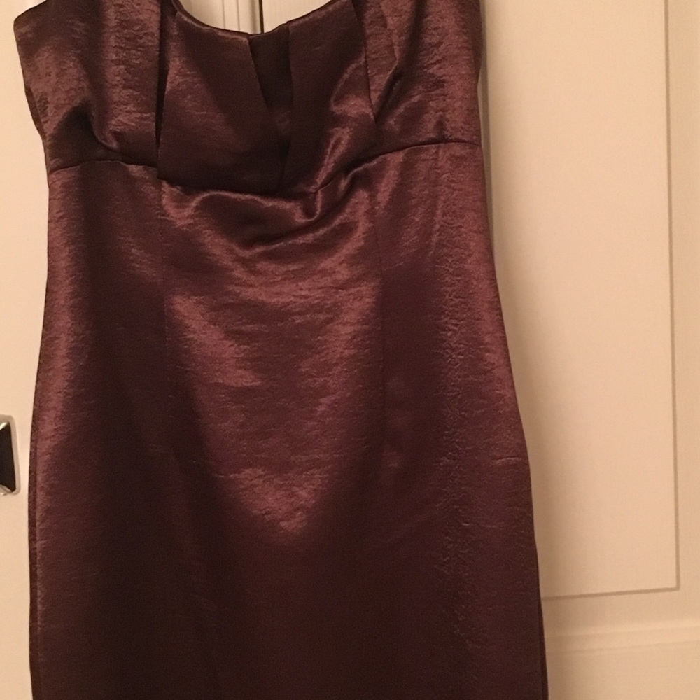 Holiday Chocolate brown satin dress